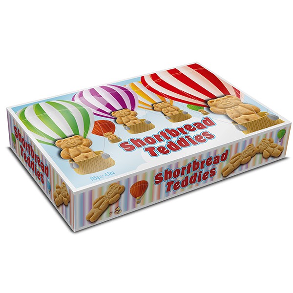 115g Shortbread Teddies in Balloons